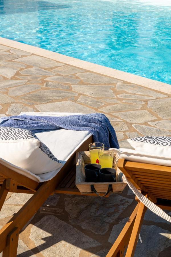 Kallirroe Deluxe Villa With Sea View And Pool คริสซี อัคติ ภายนอก รูปภาพ